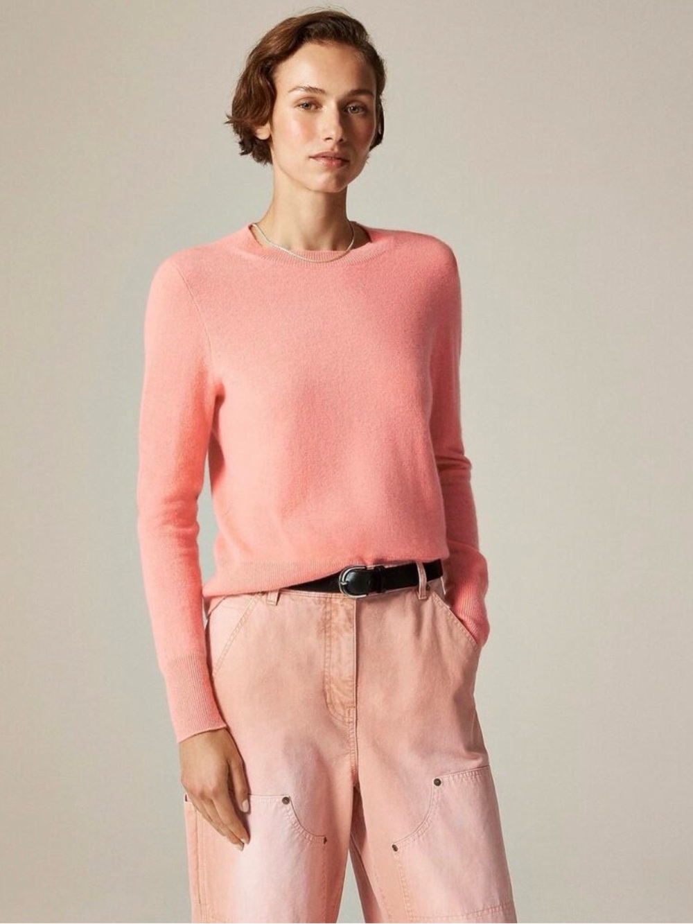 J. Crew Coral Crewneck Sweater